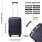 Kono Horizon 4 Wheel Hard Shell Suitcase with TSA Lock