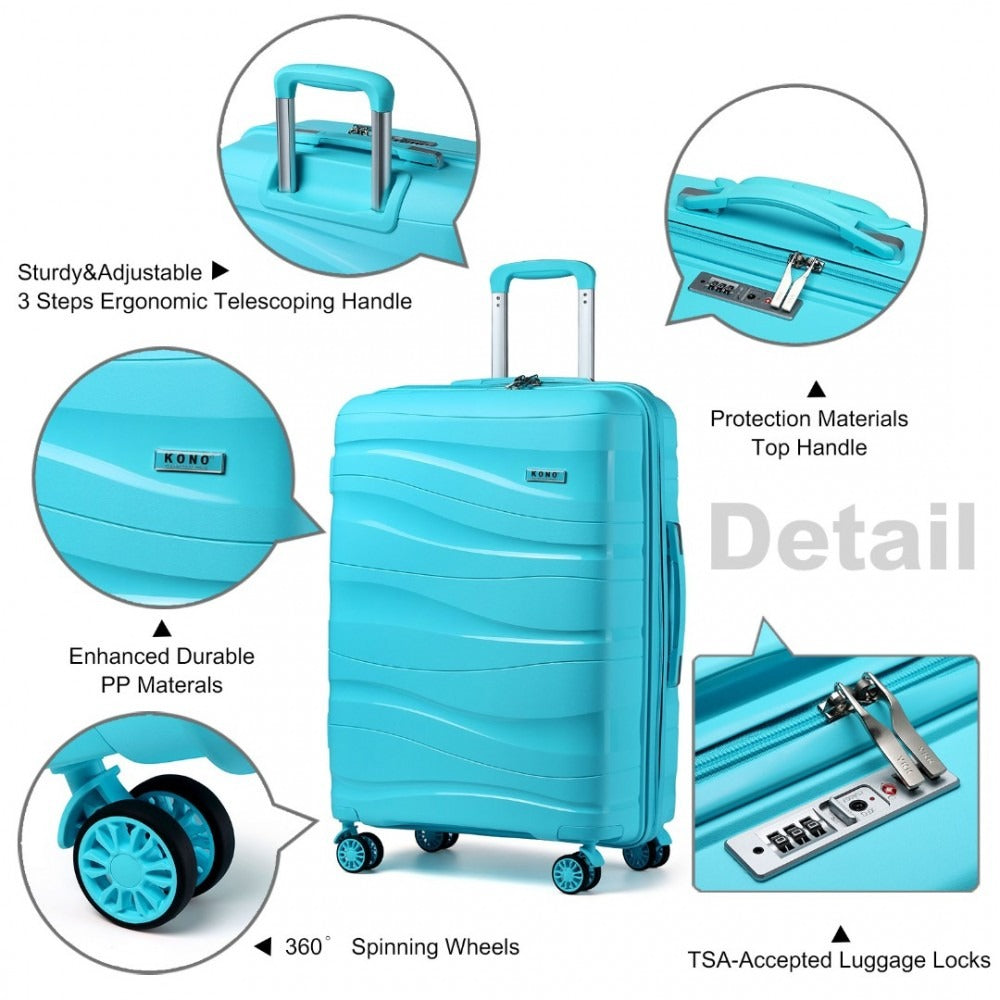 Kono K2094L Hard Shell Large Suitcase - 28 Inch