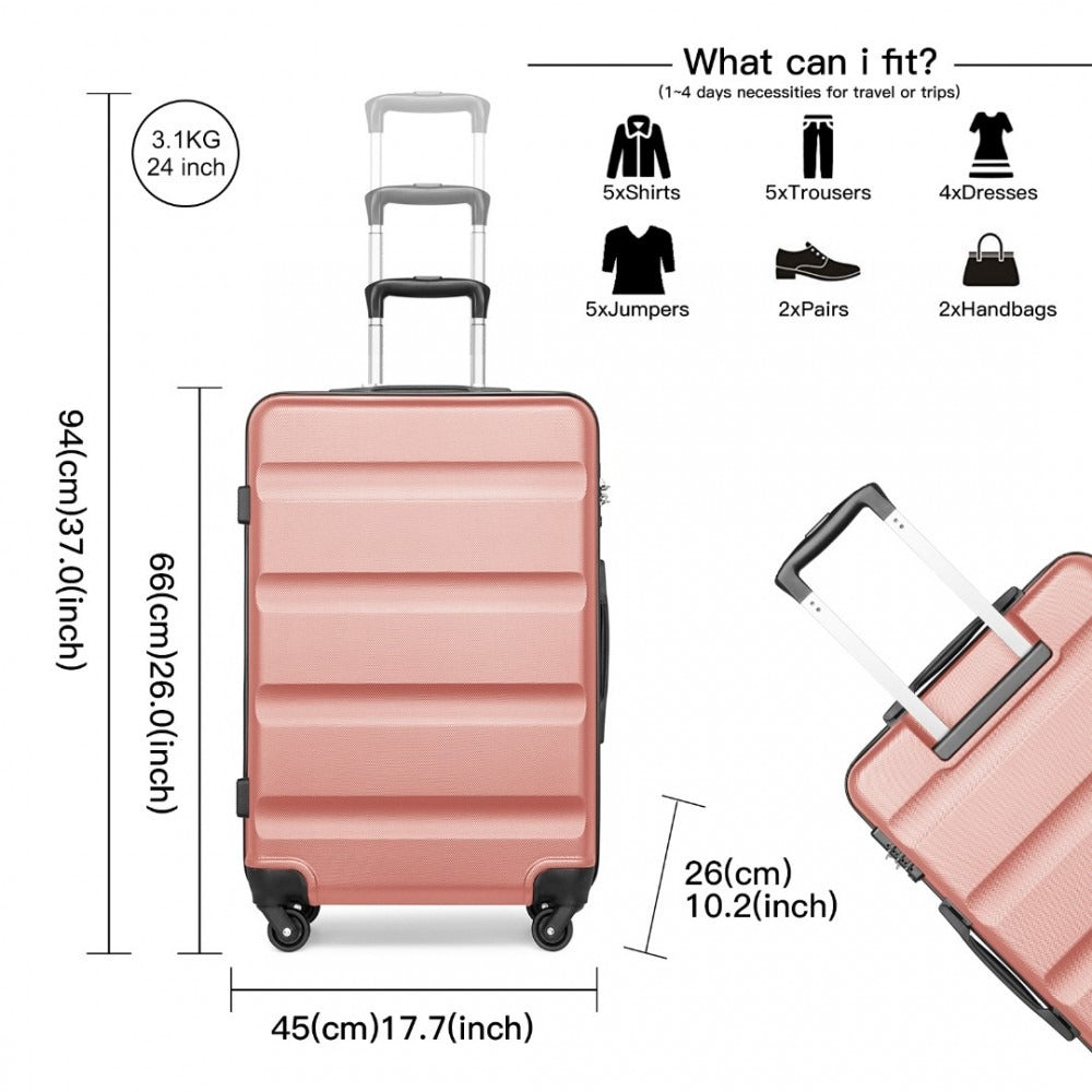 Kono K2191 Hard Shell Luggage With TSA Lock