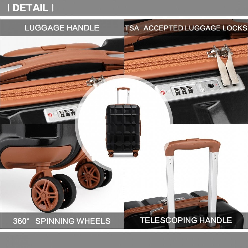 Kono K2292L Hard Shell Luggage With TSA Lock
