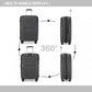 Kono Drift 4 Wheel Lightweight 4 Wheel Luggage With TSA Lock