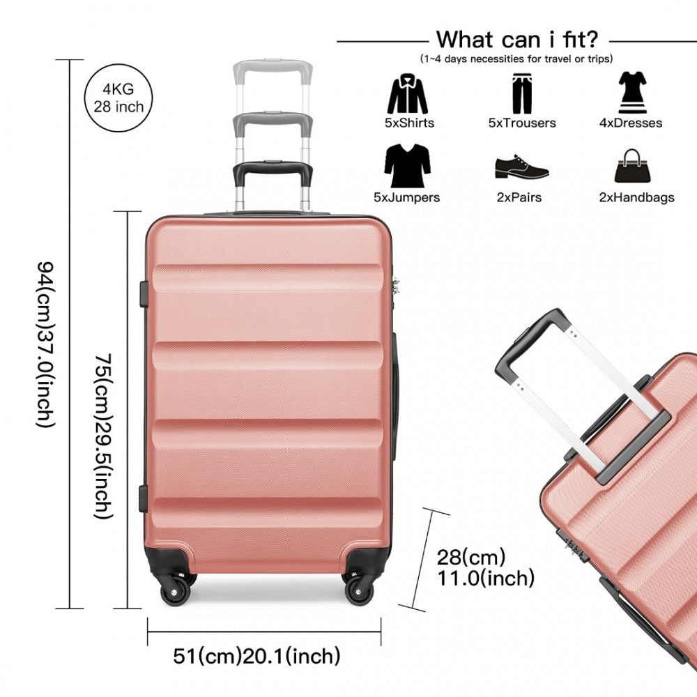 Kono K2191 Hard Shell Luggage With TSA Lock