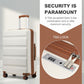 Kono Traveler 4 Wheel Lightweight Hard Shell Suitcase With TSA Lock
