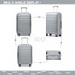 Kono Horizon 4 Wheel Hard Shell Suitcase with TSA Lock