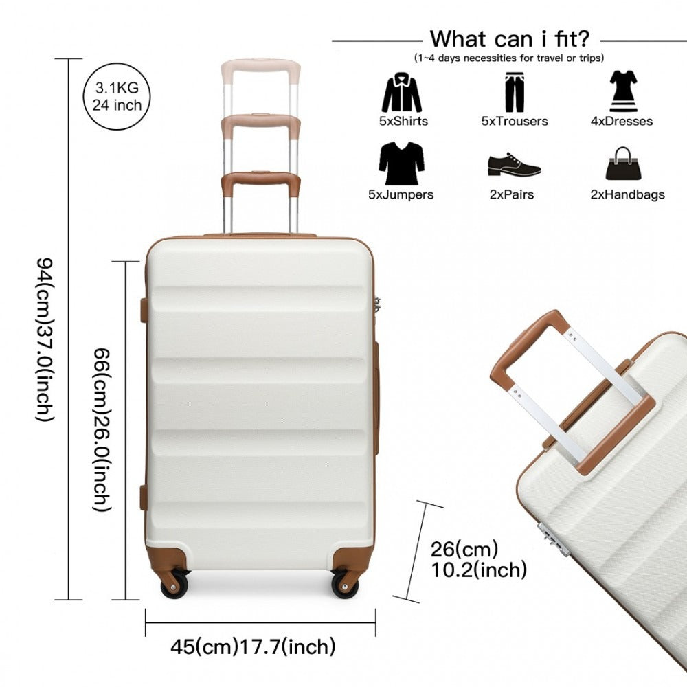 Kono K2191 Hard Shell Luggage With TSA Lock