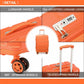 Kono K2292L Hard Shell Luggage With TSA Lock