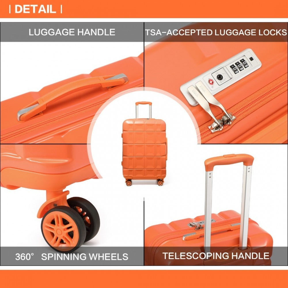 Kono K2292L Hard Shell Luggage With TSA Lock