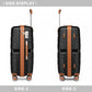 Kono Atlas Lightweight 4 Wheel Hard Shell Luggage With TSA Lock
