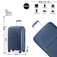 Kono Drift 4 Wheel Lightweight 4 Wheel Luggage With TSA Lock