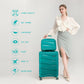 Kono Roamer Bright 4 Wheel Hard Shell Luggage With TSA Lock