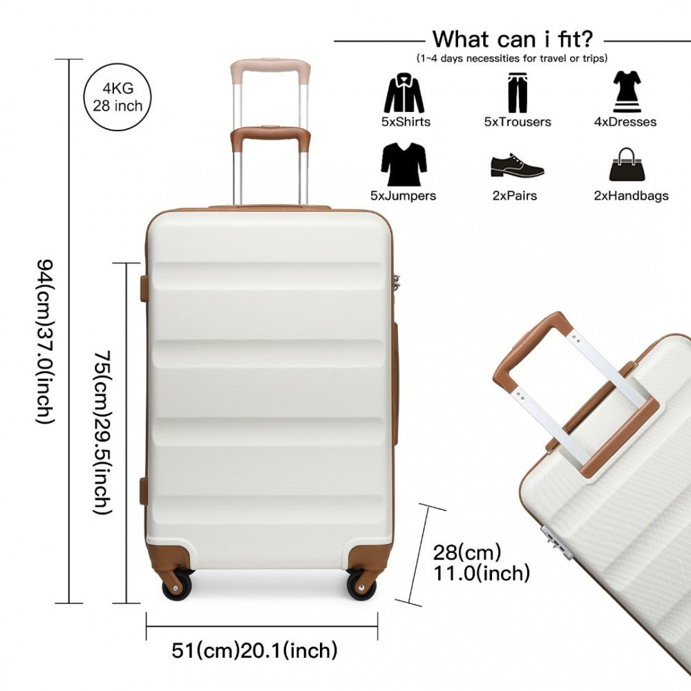 Kono K2191 Hard Shell Luggage With TSA Lock