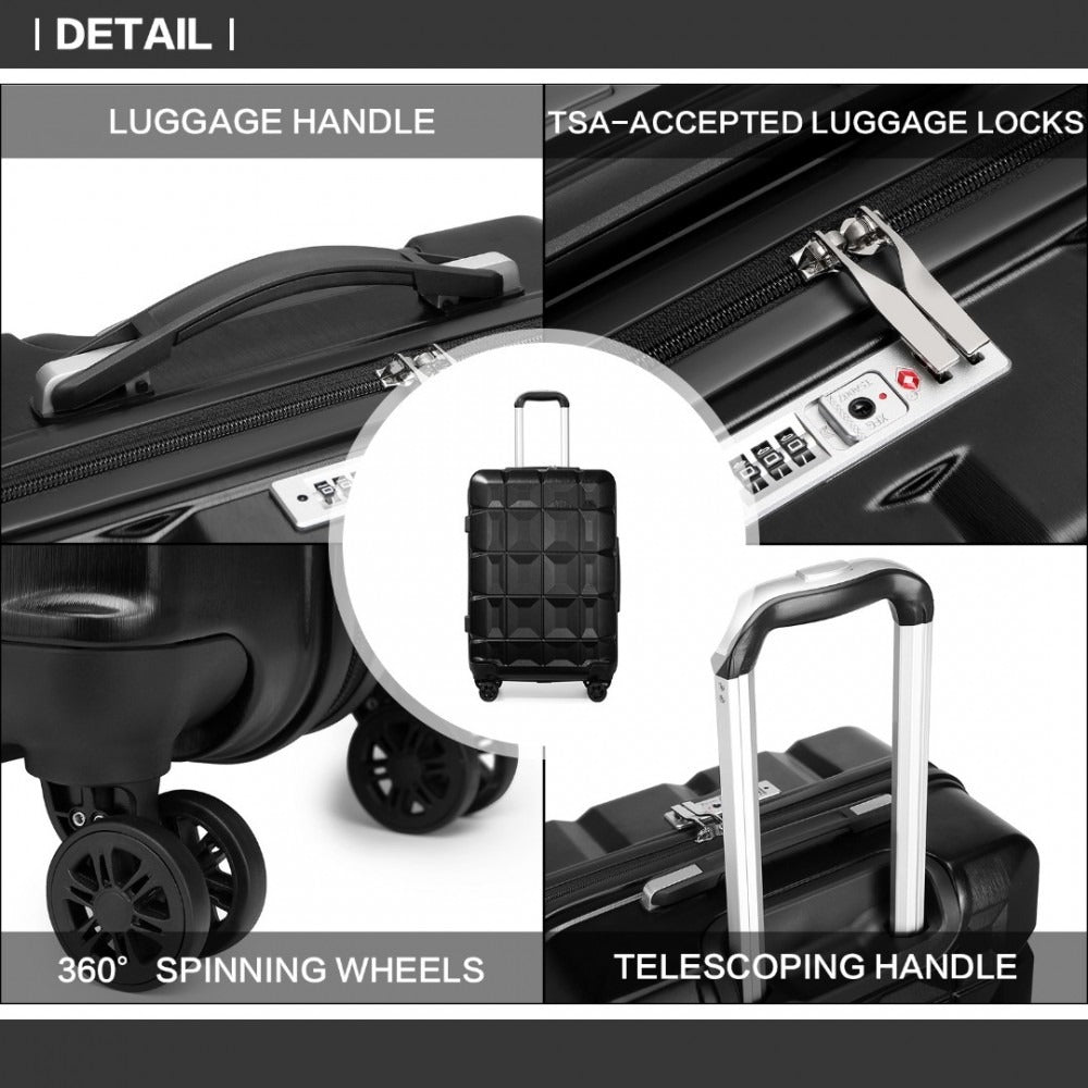 Kono K2292L Hard Shell Luggage With TSA Lock
