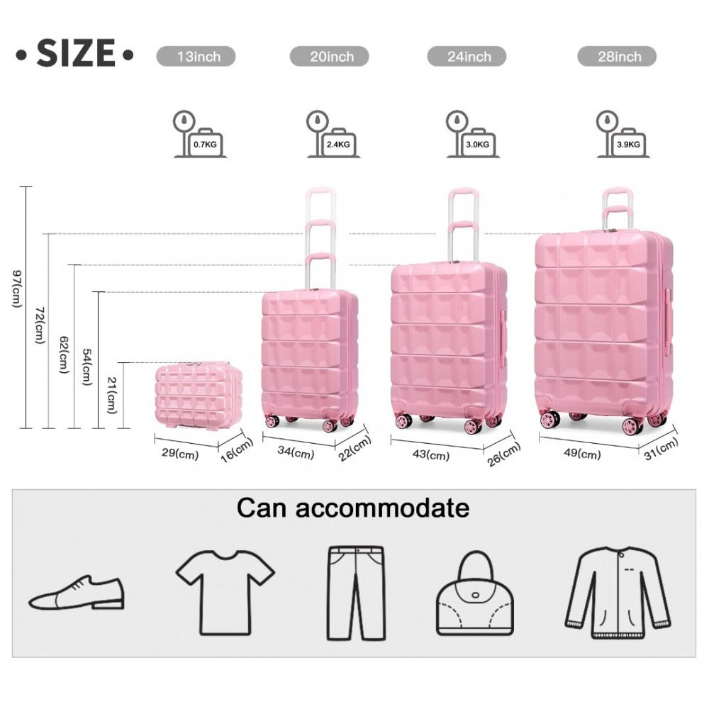 Kono K2292L Hard Shell Luggage With TSA Lock