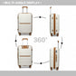 Kono Atlas Lightweight 4 Wheel Hard Shell Luggage With TSA Lock