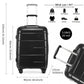 Kono K1997L Hard Shell Luggage With TSA Lock