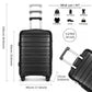 Kono Horizon 4 Wheel Hard Shell Suitcase with TSA Lock