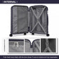 Kono Horizon 4 Wheel Hard Shell Suitcase with TSA Lock