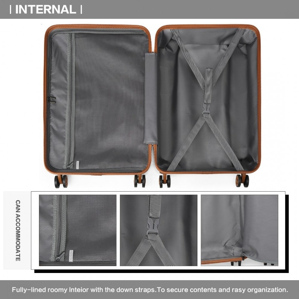 Kono K2292L Hard Shell Luggage With TSA Lock