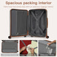 Kono Traveler 4 Wheel Lightweight Hard Shell Suitcase With TSA Lock