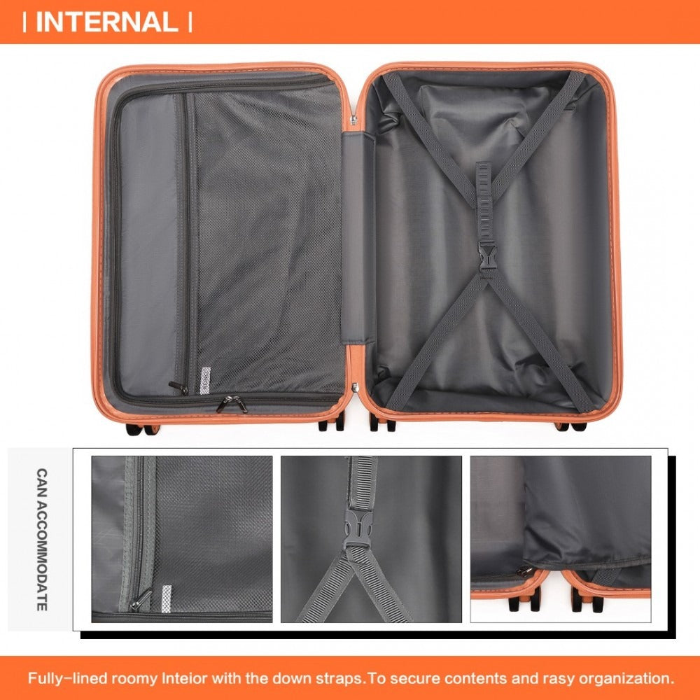 Kono K2292L Hard Shell Luggage With TSA Lock