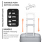 Kono Horizon 4 Wheel Hard Shell Suitcase with TSA Lock