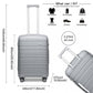 Kono K2091L Hard Shell Cabin Suitcase - 24 Inch