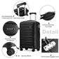 Kono Horizon 4 Wheel Hard Shell Suitcase with TSA Lock