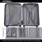 Kono Horizon 4 Wheel Hard Shell Suitcase with TSA Lock
