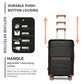 Kono Atlas Lightweight 4 Wheel Hard Shell Luggage With TSA Lock