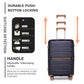 Kono Atlas Lightweight 4 Wheel Hard Shell Luggage With TSA Lock