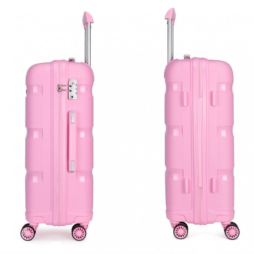 Kono K2092 Bright Hard Shell PP (Polypropylene) Suitcase With TSA Lock