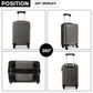 Kono K1872L ABS Hard Shell 4 Wheel Spinner Suitcase