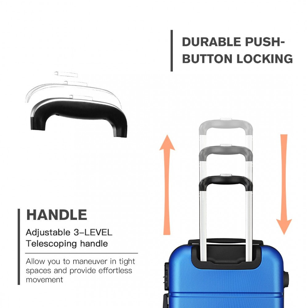 Kono Hard Shell ABS Cabin Suitcase with TSA Lock